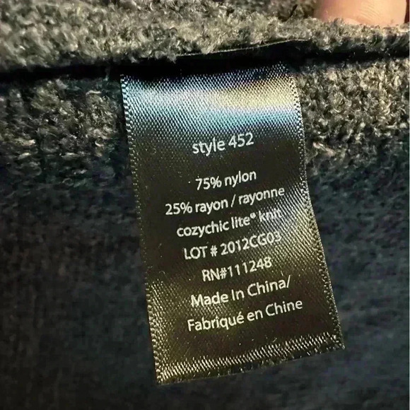 Barefoot Dreams open cardigan sweater Cozy Chic Lite XS Small gray loungewear - Picture 15 of 15